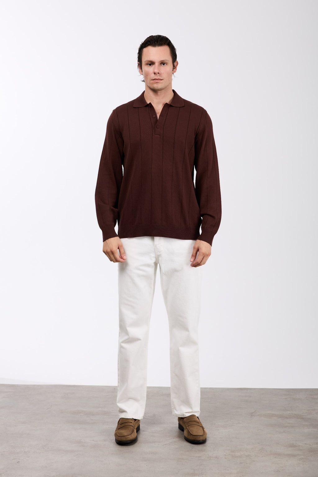 K3475 Langarm-Poloshirt