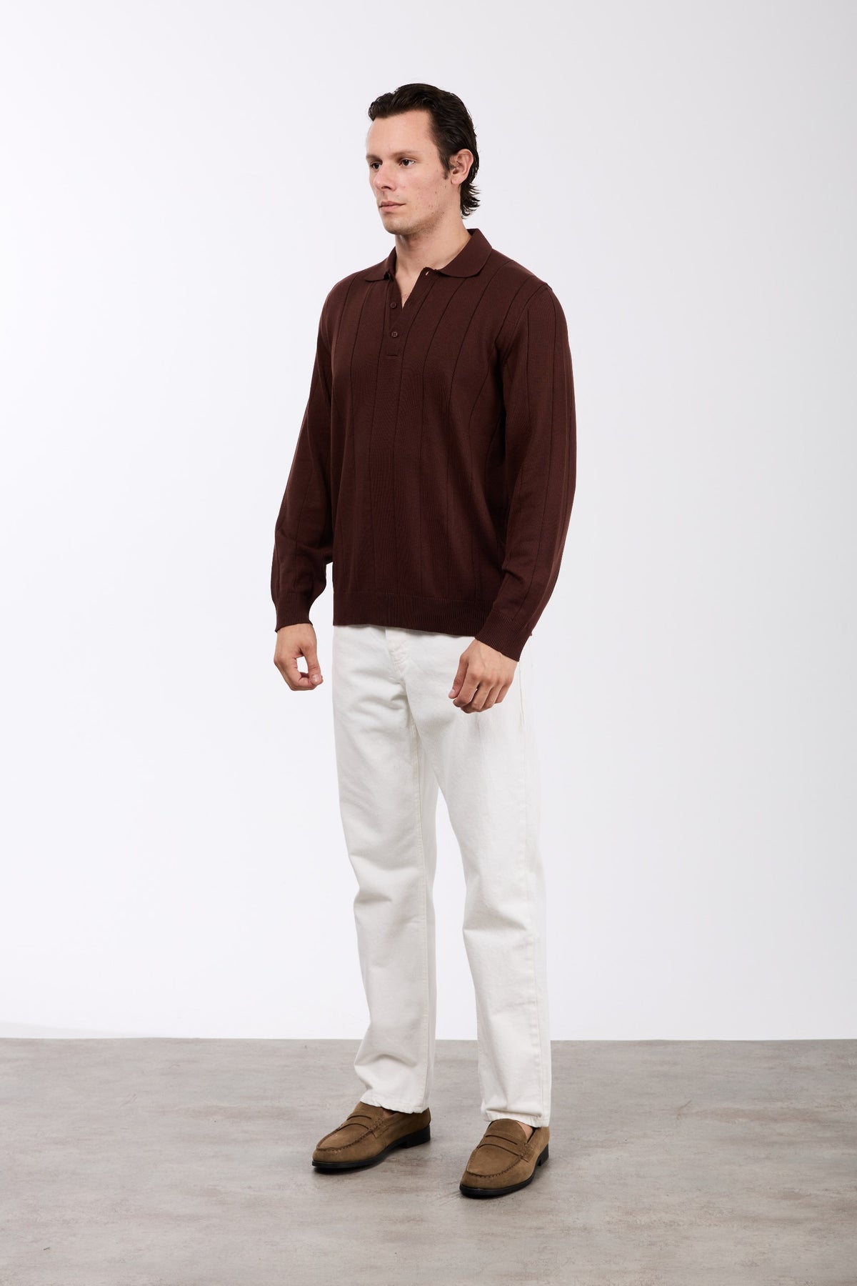 K3475 Langarm-Poloshirt